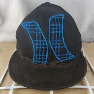 Hurley Hat Fitted Cap Black New Era Baseball Logo S/m Size 7‎ 5/8